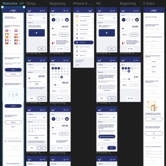 Whitening Laboratory e-commerce storefront and mobile app